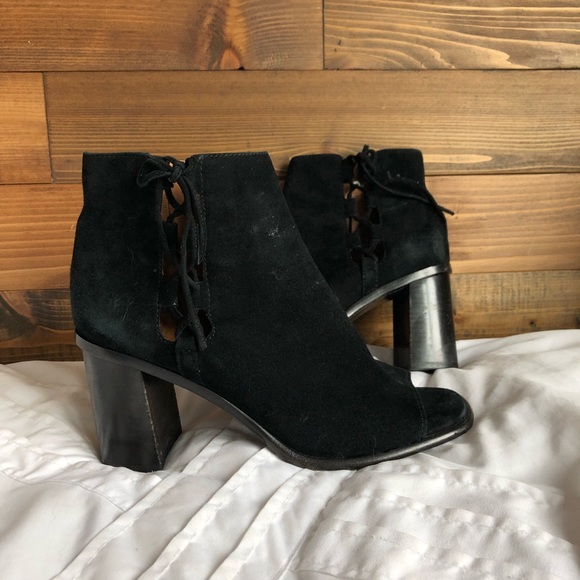 Frye Amy Side Ghillie Lace Up Peep Toe Bootie 8 - Picture 2 of 8